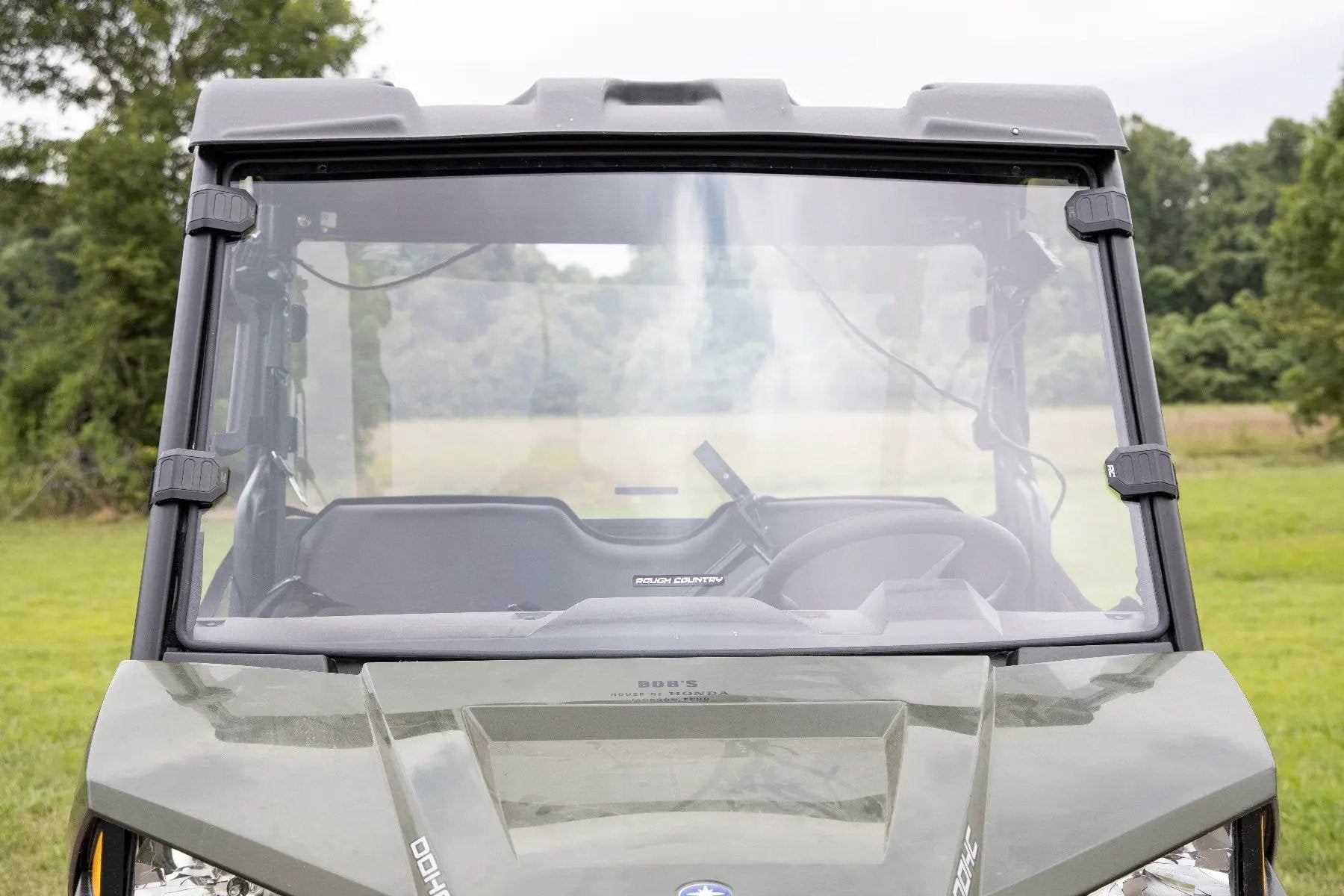 Rough Country Full Windshield | Scratch Resistant | Mid Size | Polaris Ranger 500/Ranger 800 Mid-Size by Rough Country