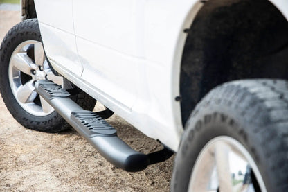 Rough Country Oval Nerf Step | Crew Cab | Black | Ram 1500/2500/3500 2WD/4WD (2010-2025 & Classic) by Rough Country