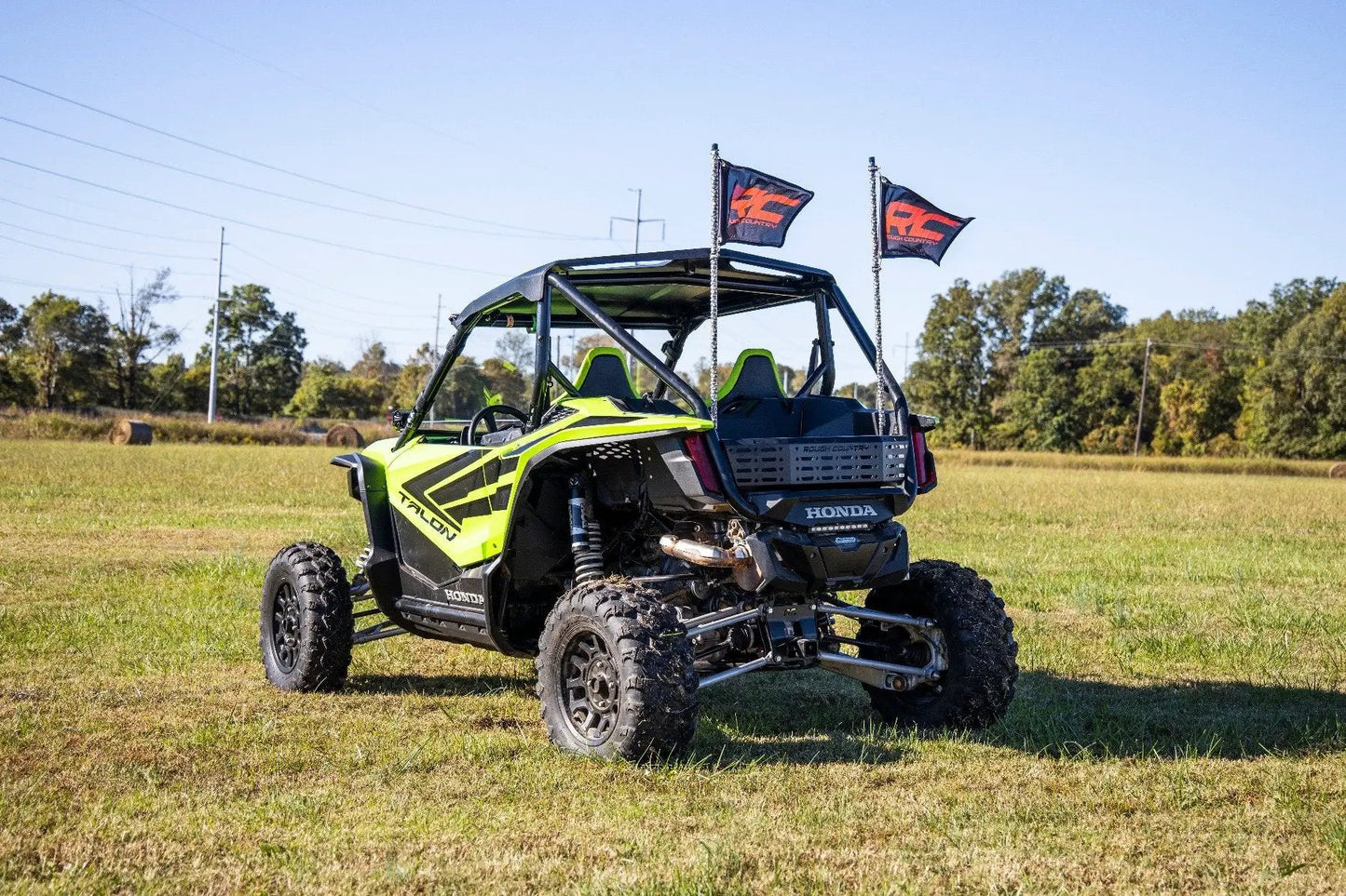Rough Country Whip Mount | Bed | 4' Multl-Color LED Whip Pair | Honda Talon 1000 by Rough Country