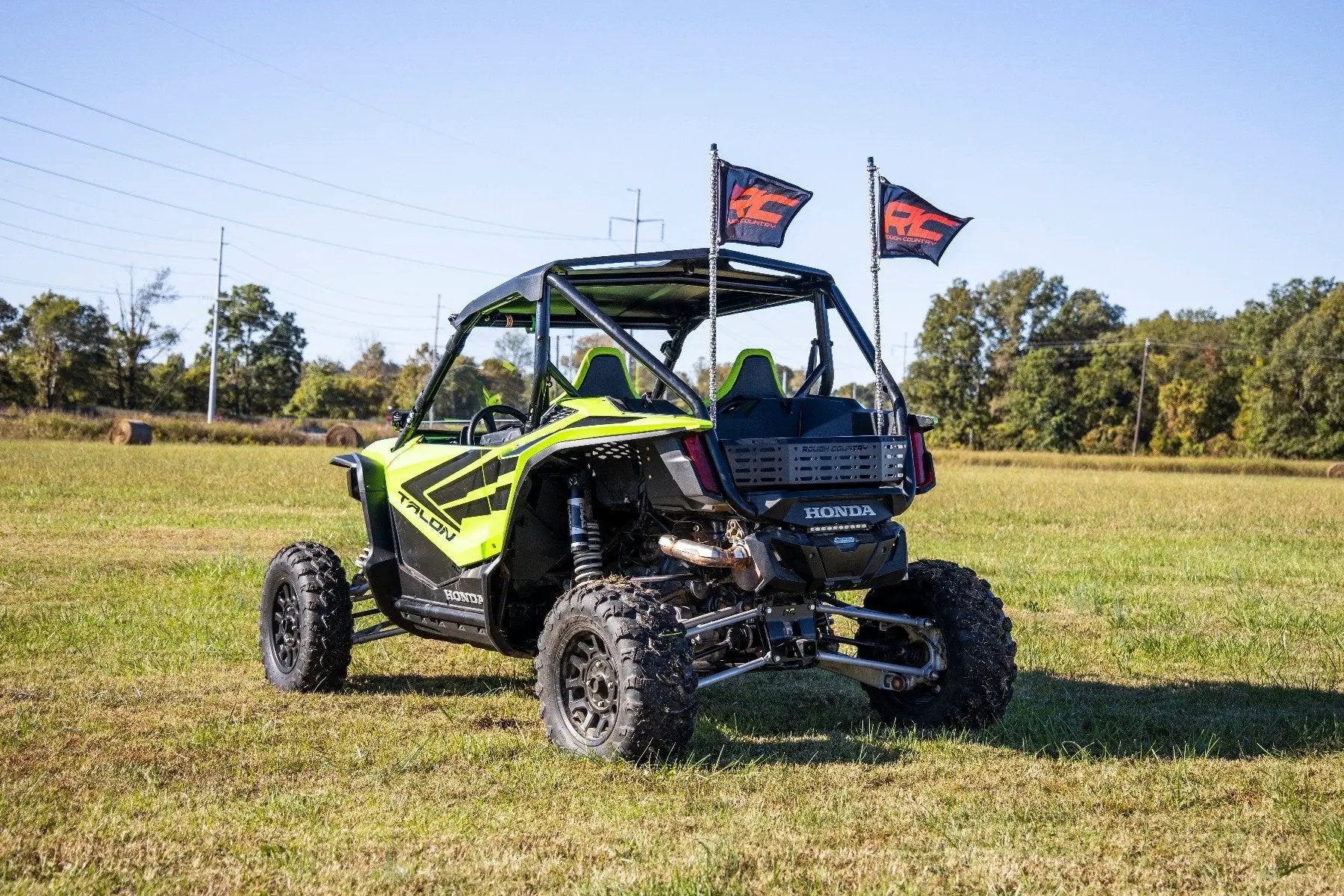 Rough Country Whip Mount | Bed | 4' Multl-Color LED Whip Pair | Honda Talon 1000 by Rough Country