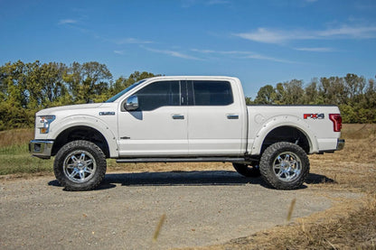 Rough Country Oval Nerf Step | Crew Cab | Black | Ford F-150/Lightning/F-250/F-350/Raptor (15-26) by Rough Country