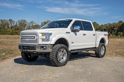 Rough Country Oval Nerf Step | Crew Cab | Black | Ford F-150/Lightning/F-250/F-350/Raptor (15-26) by Rough Country