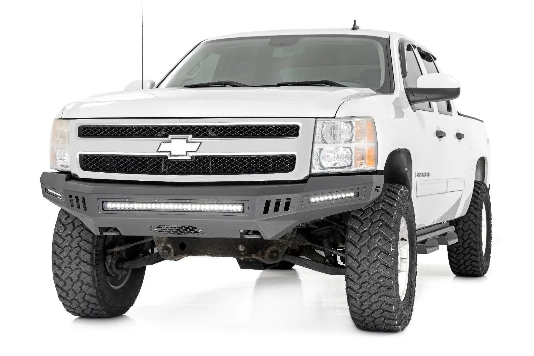 Rough Country Front High Clearance Bumper | BLK LEDs | Chevy Silverado 1500 2WD/4WD (07-13) by Rough Country