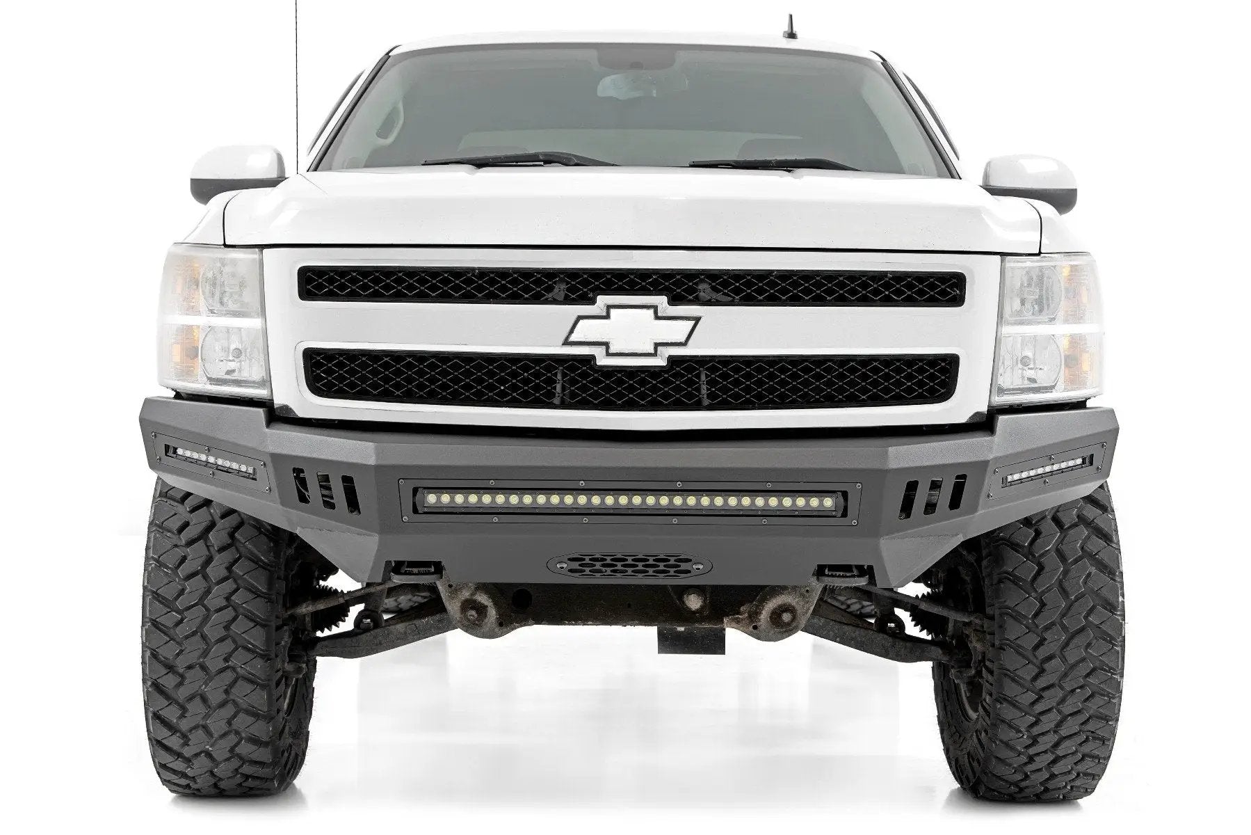 Rough Country Front High Clearance Bumper | BLK LEDs | Chevy Silverado 1500 2WD/4WD (07-13) by Rough Country