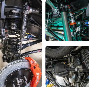 Off-road suspension upgrades including lift kits, performance shocks, and leveling kits available from Auto Expedition in Ohio