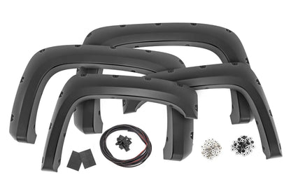 Rough Country Pocket Fender Flares | GAZ Summit White | Chevy Silverado 1500/2500HD/3500HD (07-14) by Rough Country