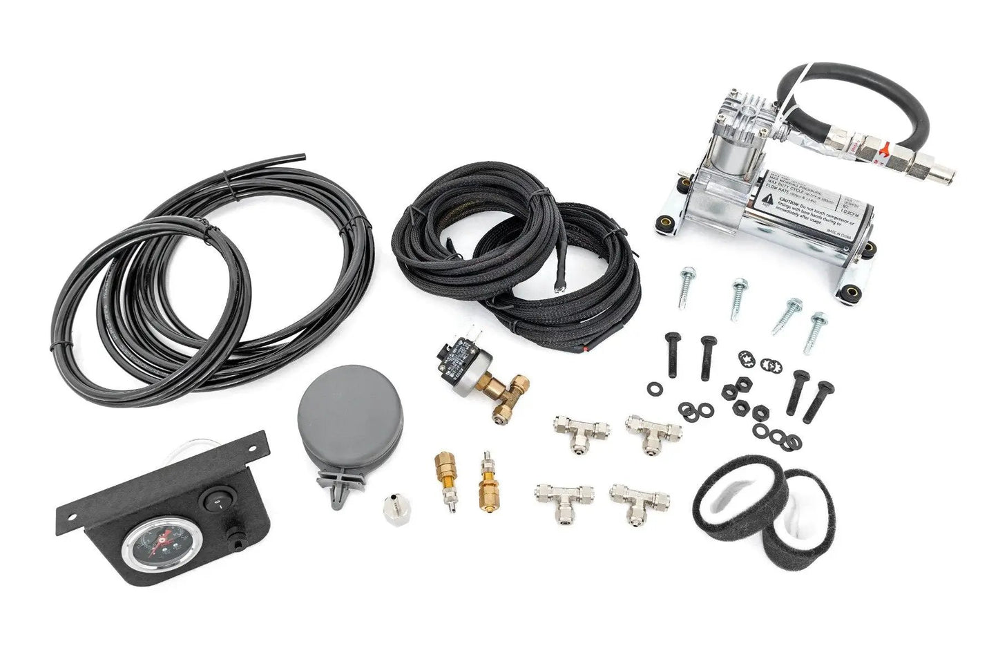 Rough Country Onboard Air Bag Compressor Kit w/Gauge by Rough Country