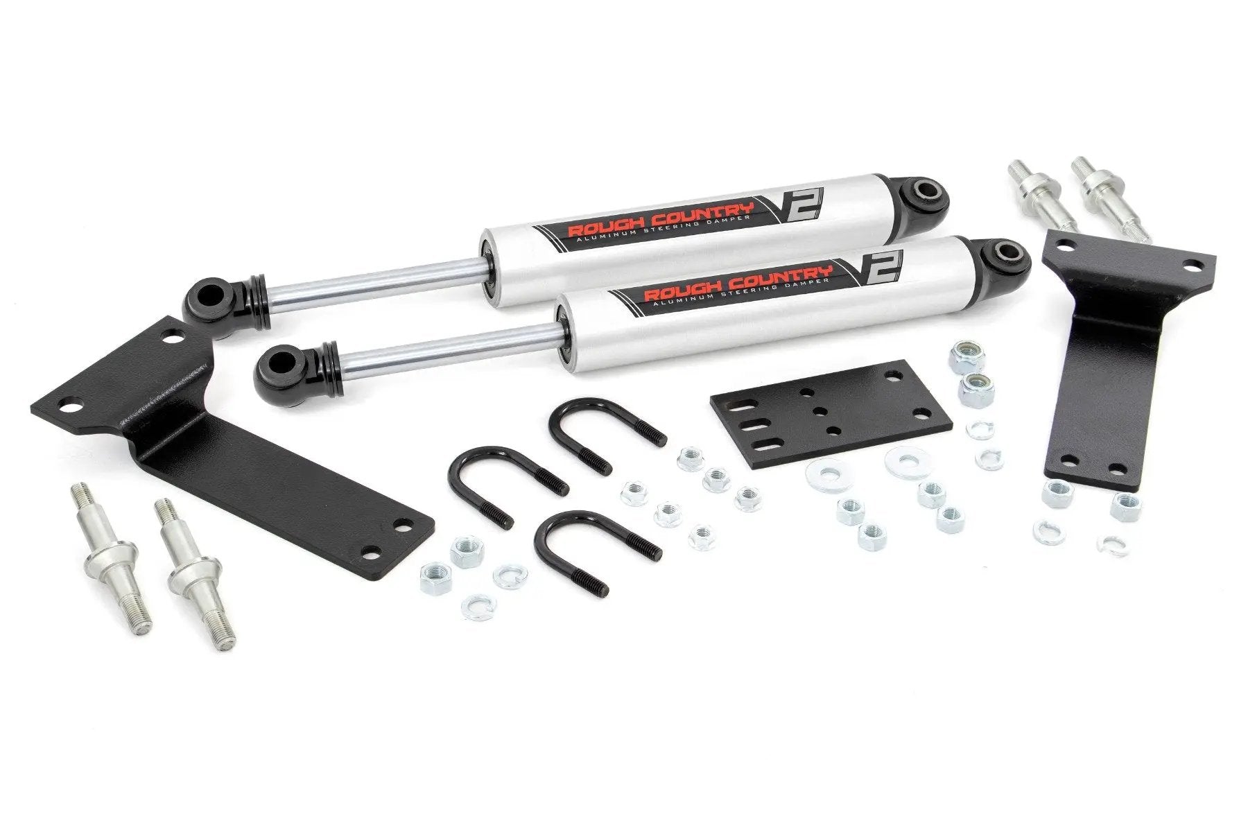 Rough Country V2 Steering Stabilizer | Dual | 2-8 Inch Lift | Ford Excursion (00-05)/Super Duty (99-04) by Rough Country
