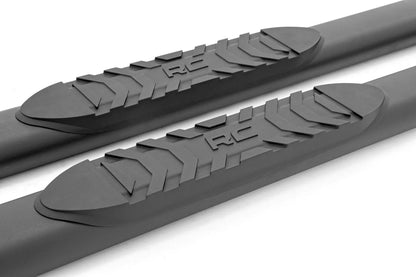 Rough Country Oval Nerf Step | Double Cab | Black | Toyota Tacoma 2WD/4WD (2005-2023) by Rough Country