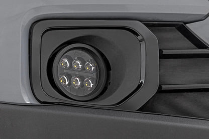 Rough Country LED Fog Light Kit | 3.5 Inch Round Black Series | Amber DRL | Toyota Tacoma (16-23) by Rough Country