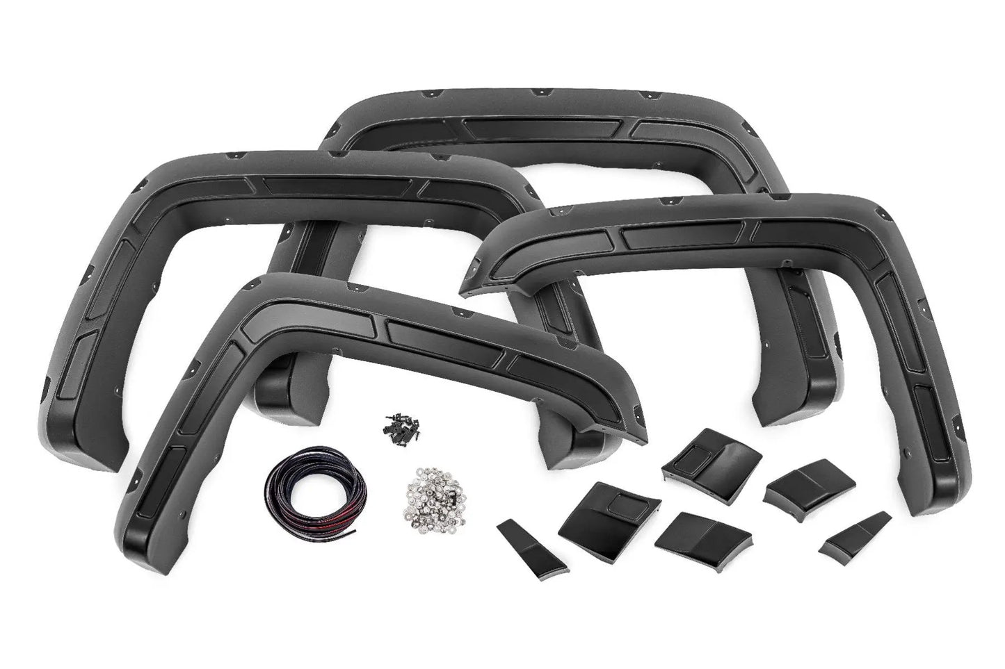 Rough Country Fender Flares | Defender | GBA Black | GMC Sierra 1500 (14-18)/Sierra 2500 HD (15-19) by Rough Country