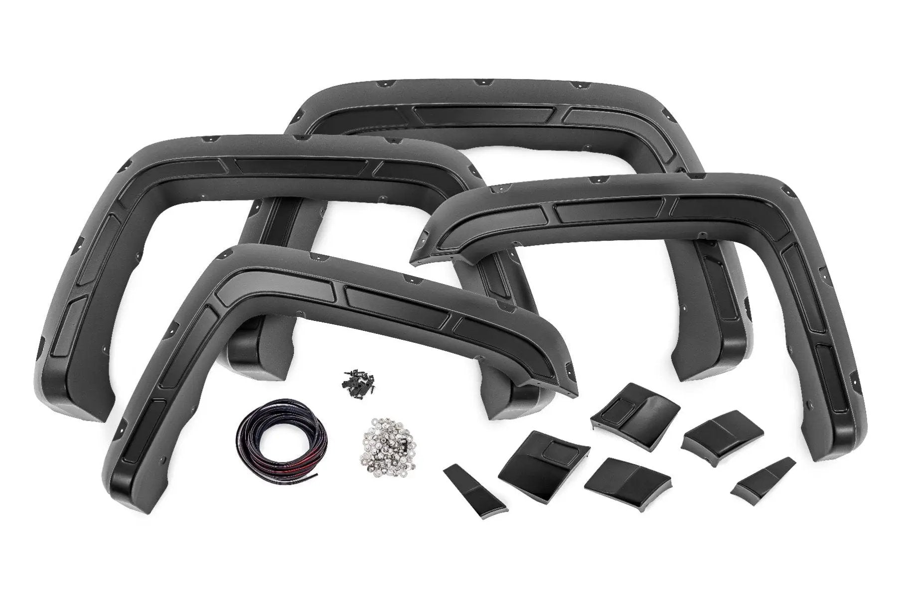 Rough Country Fender Flares | Defender | GBA Black | GMC Sierra 1500 (14-18)/Sierra 2500 HD (15-19) by Rough Country