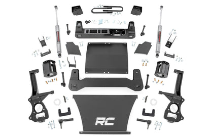 Rough Country 6 Inch Lift Kit | Mono Leaf Rear | Chevy Silverado 1500 4WD (2022-2024)
