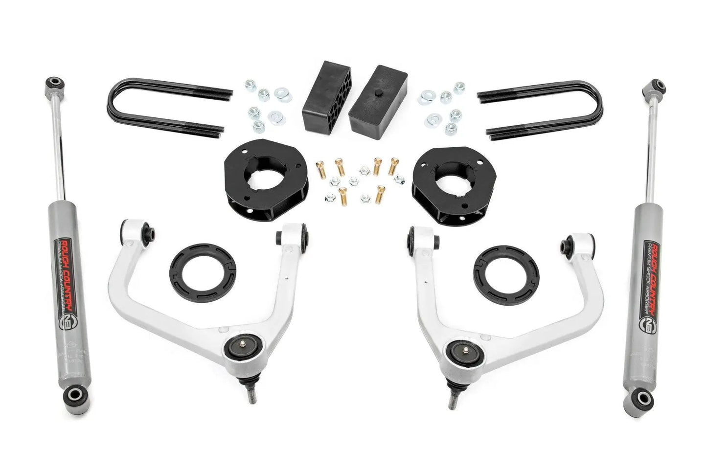 Rough Country 3.5 Inch Lift Kit | Mono Leaf Rear | GMC Sierra 1500 2WD/4WD (2019-2024) by Rough Country