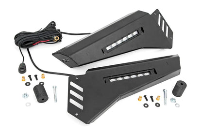 Rough Country Bumper Wings | 6" Black Slimline LED Pair | Polaris Ranger 1000/Ranger XP 900/1000 by Rough Country