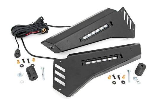 Luces Auxiliares para Parachoques | Par LED Slimline de 6" Negras | Polaris Ranger 1000/Ranger XP 900/1000
