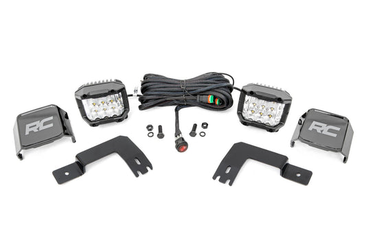 Luz LED | Montaje debajo de la cama | Par cromado de 3" | Gran angular | Polaris XPEDITION ADV 5