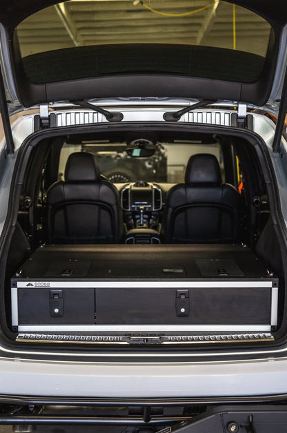 Porsche Cayenne & Volkswagen Touareg 2011-2017 2nd Gen. - Side X Side Drawer Module with Fitted Top Plate by Goose Gear