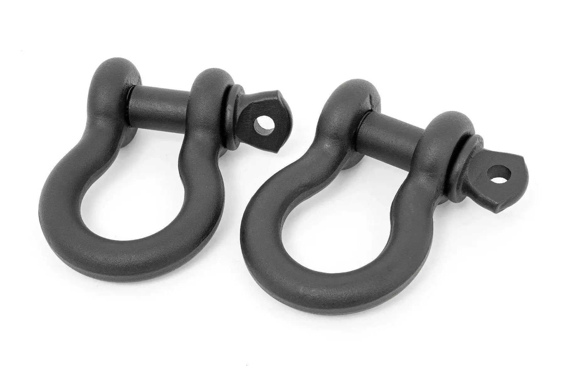 Rough Country D Ring Shackles | Cast | 3/4" Pin | Pair | Black by Rough Country