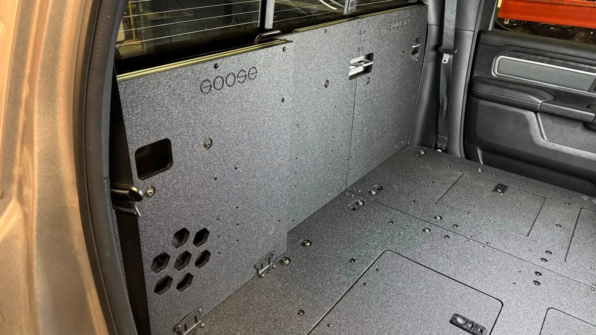 RAM - 1500 - 2019-Present - 5th Gen. - Crew Cab - Explore Series - Second Row Seat Delete Plate System by Goose Gear