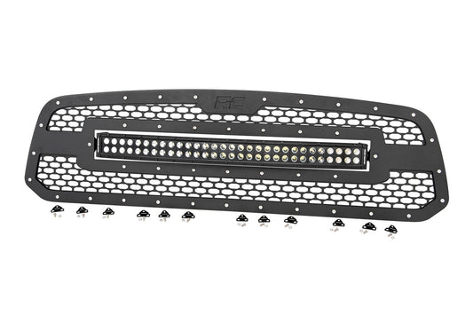 Parrilla de malla | LED de doble fila de 30" | Negro | DRL ámbar | Ram 1500 2WD/4WD (13-18 y Classic)