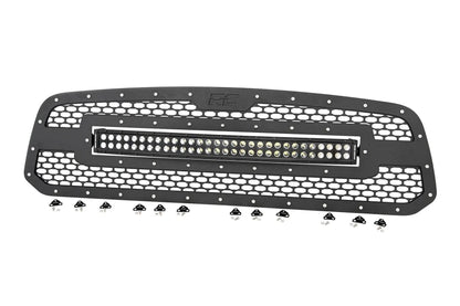 Rough Country Mesh Grille | 30" Dual Row LED | Black | White DRL | Ram 1500 2WD/4WD (13-18 & Classic) by Rough Country