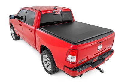 Rough Country Soft Roll Up Bed Cover | 5'7" Bed | No Rambox | Ram 1500 (19-26)/1500 TRX (21-24) by Rough Country