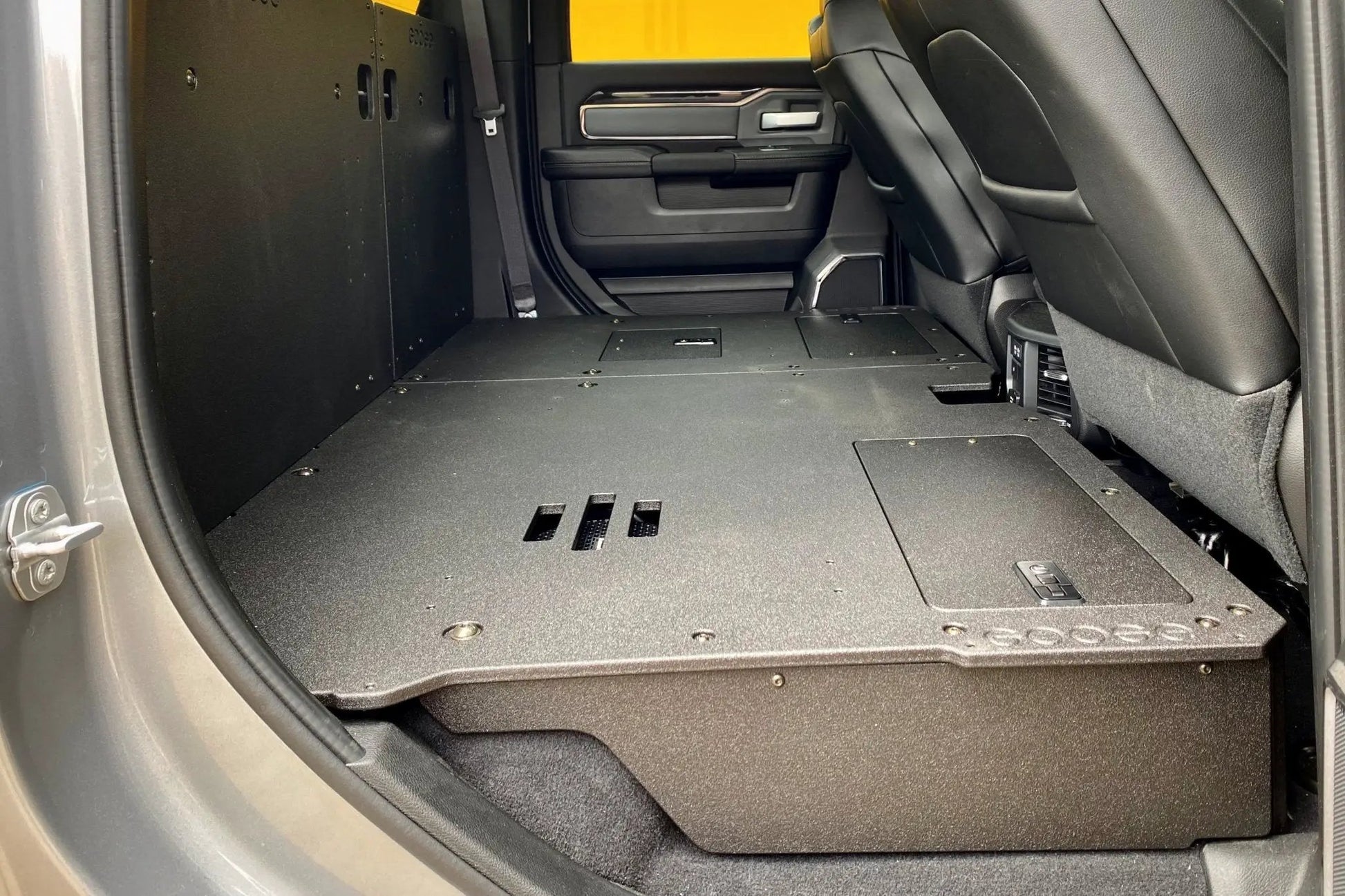 Ram 2500/3500 2009-Present 4th & 5th Gen. Crew Cab - Second Row Seat Delete Plate System by Goose Gear