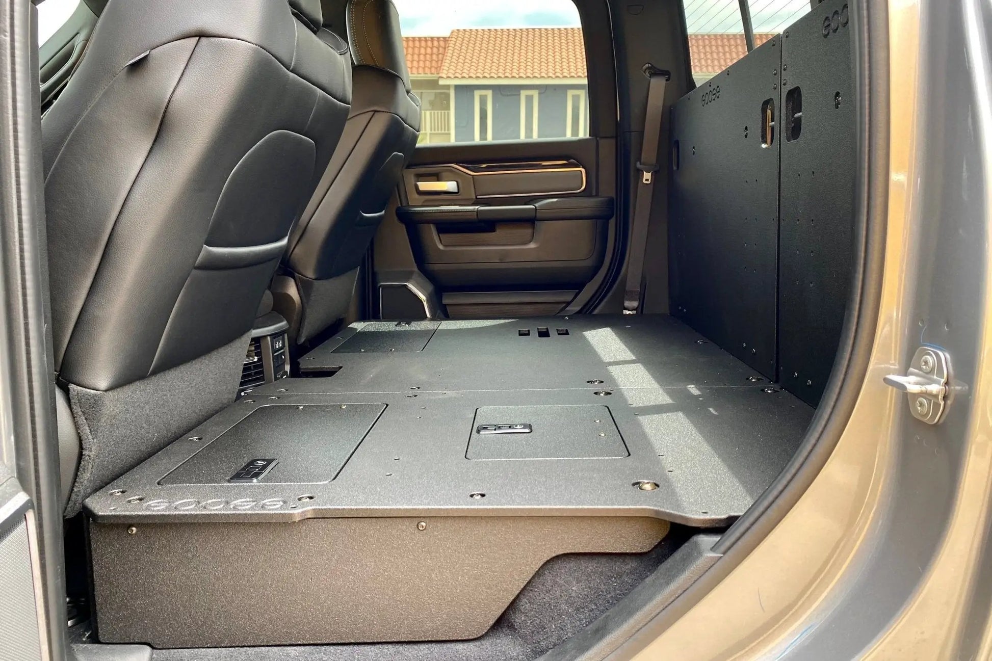 Ram 2500/3500 2009-Present 4th & 5th Gen. Crew Cab - Second Row Seat Delete Plate System by Goose Gear