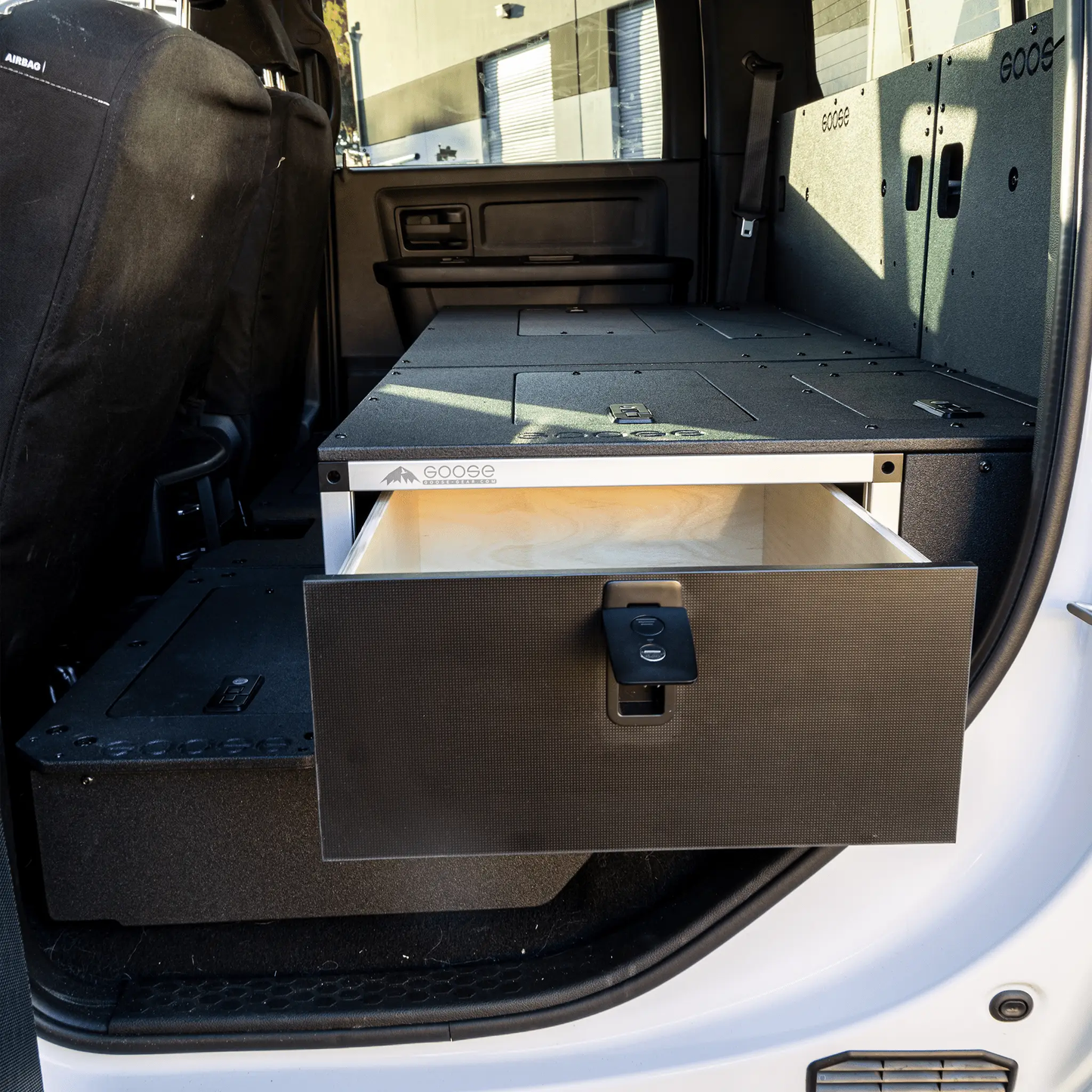 Ram 2500/3500 2009-Present 4th and 5th Gen. Crew Cab - Second Row Single Drawer Module by Goose Gear