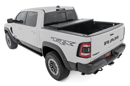 Rough Country Hard Tri-Fold Flip Up Fold Bed Cover | 5'7" Bed | Ram 1500 (19-26)/1500 TRX (21-24) by Rough Country