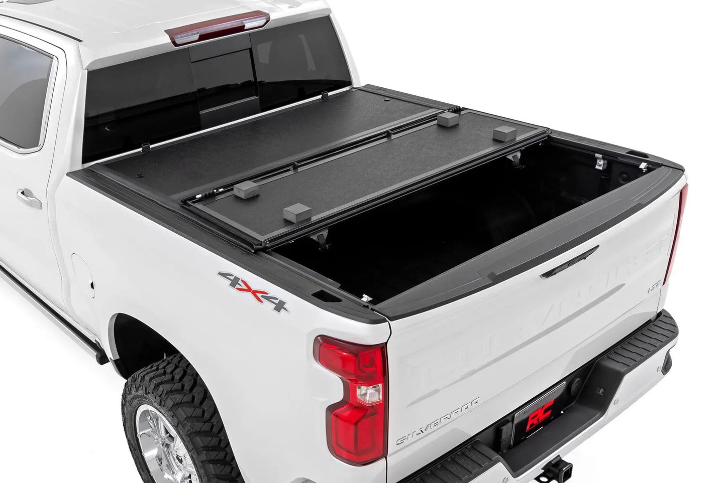 Rough Country Hard Low Profile Bed Cover | 6'7" Bed | Rail Cap | Chevy/GMC 1500/2500HD/3500HD (14-19 & Classic) by Rough Country