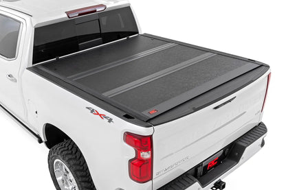Rough Country Hard Low Profile Bed Cover | 6'7" Bed | Rail Cap | Chevy/GMC 1500/2500HD/3500HD (14-19 & Classic) by Rough Country