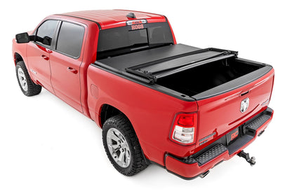 Rough Country Soft Tri-Fold Bed Cover | 6'4" Bed | Ram 1500 (19-26)/1500 TRX (21-24)