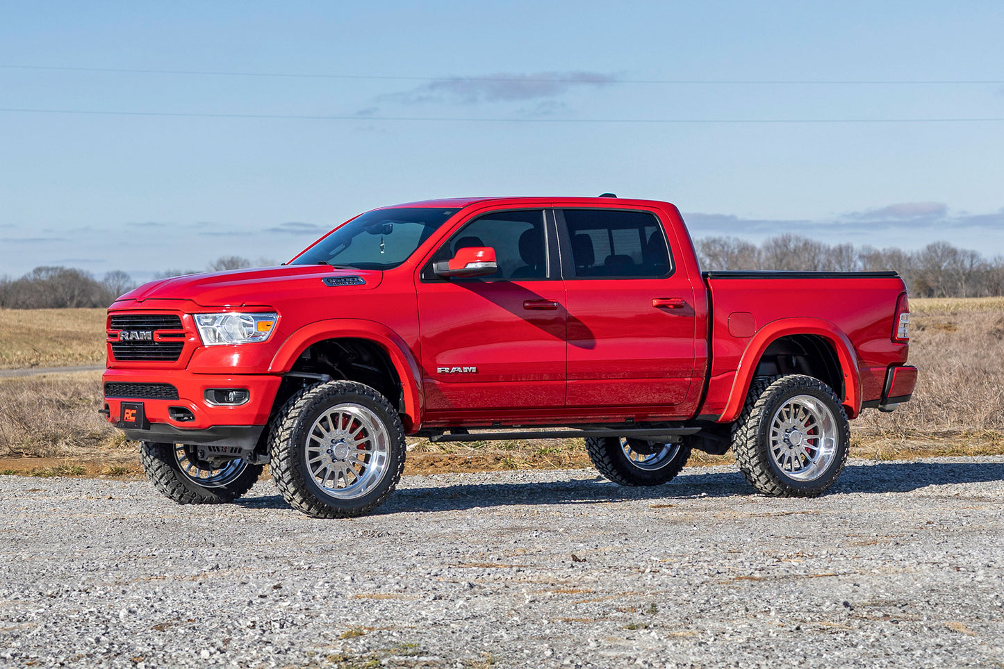 Rough Country Fender Flares | Sport | PRP Deep Cherry Red Crystal | Ram 1500 2WD/4WD (19-24)
