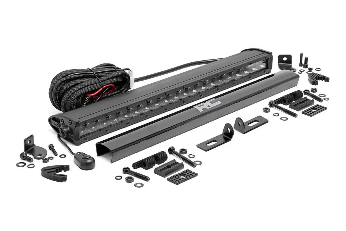 Rough Country LED Light Kit | Bumper Mount | 20" Black Single Row | Ford Ranger (19-23) by Rough Country