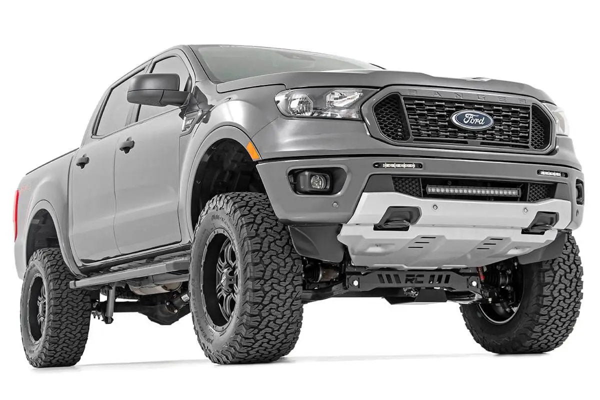 Rough Country LED Light Kit | Bumper Mount | 20" Black Single Row | Ford Ranger (19-23) by Rough Country