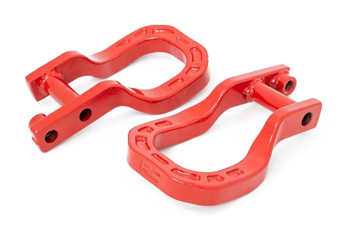 Rough Country Tow Hooks | Forged | Red | Chevy Silverado 1500 2WD/4WD (2019-2022) by Rough Country