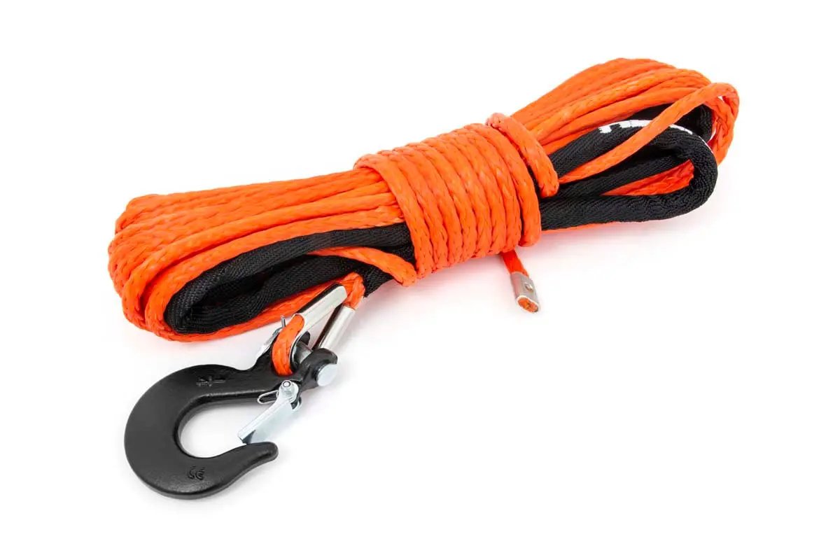 Rough Country Synthetic Rope | 1/4 Inch | 50 Ft | Orange by Rough Country