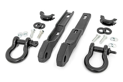 Rough Country Tow Hook Brackets | D-Ring Combo | Nissan Titan 2WD/4WD (2017-2024) by Rough Country
