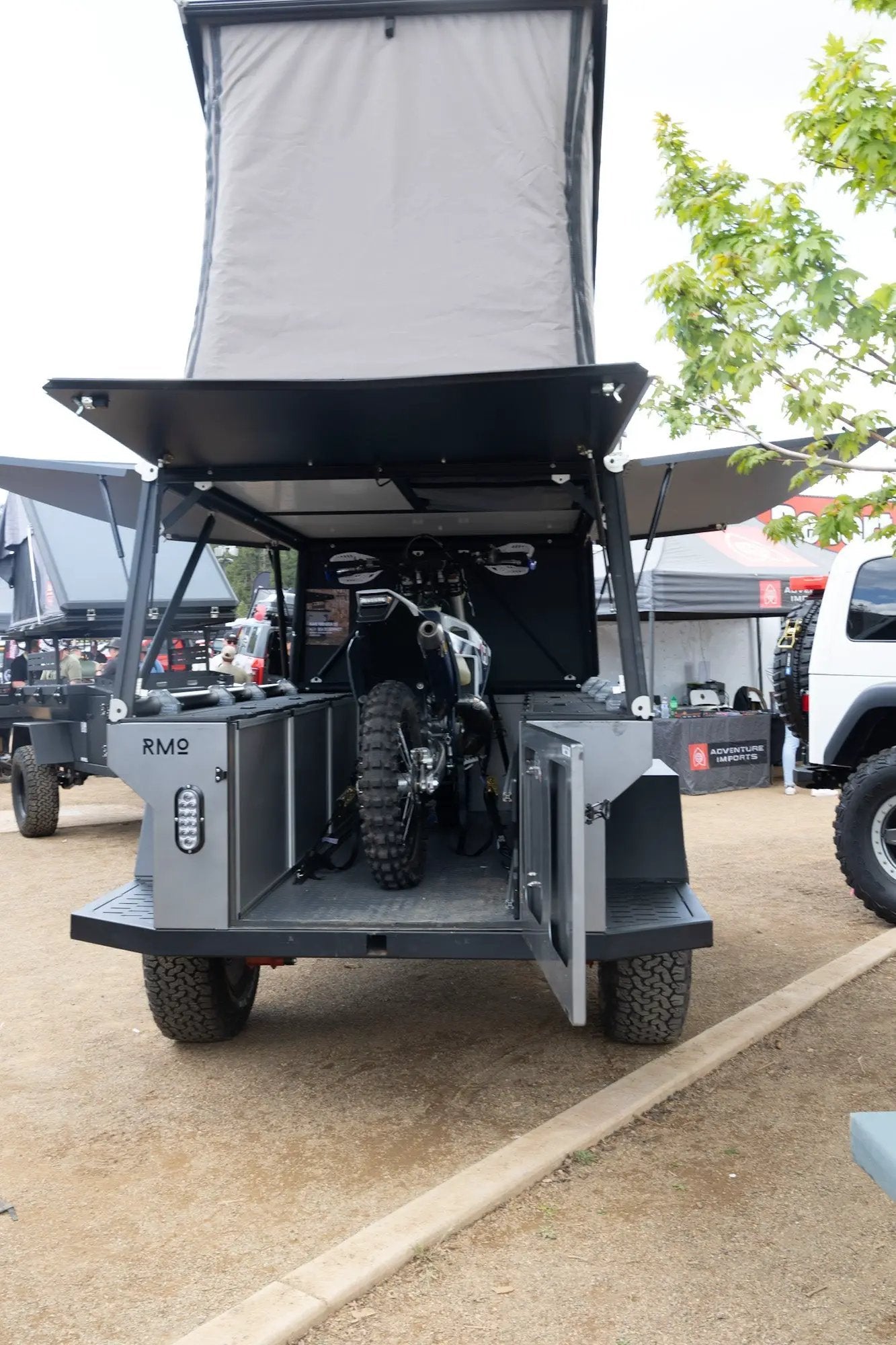 Rustic Mountain Overland Anzac GFC Moto Hauler - Driver Side Utility Module Package by Goose Gear