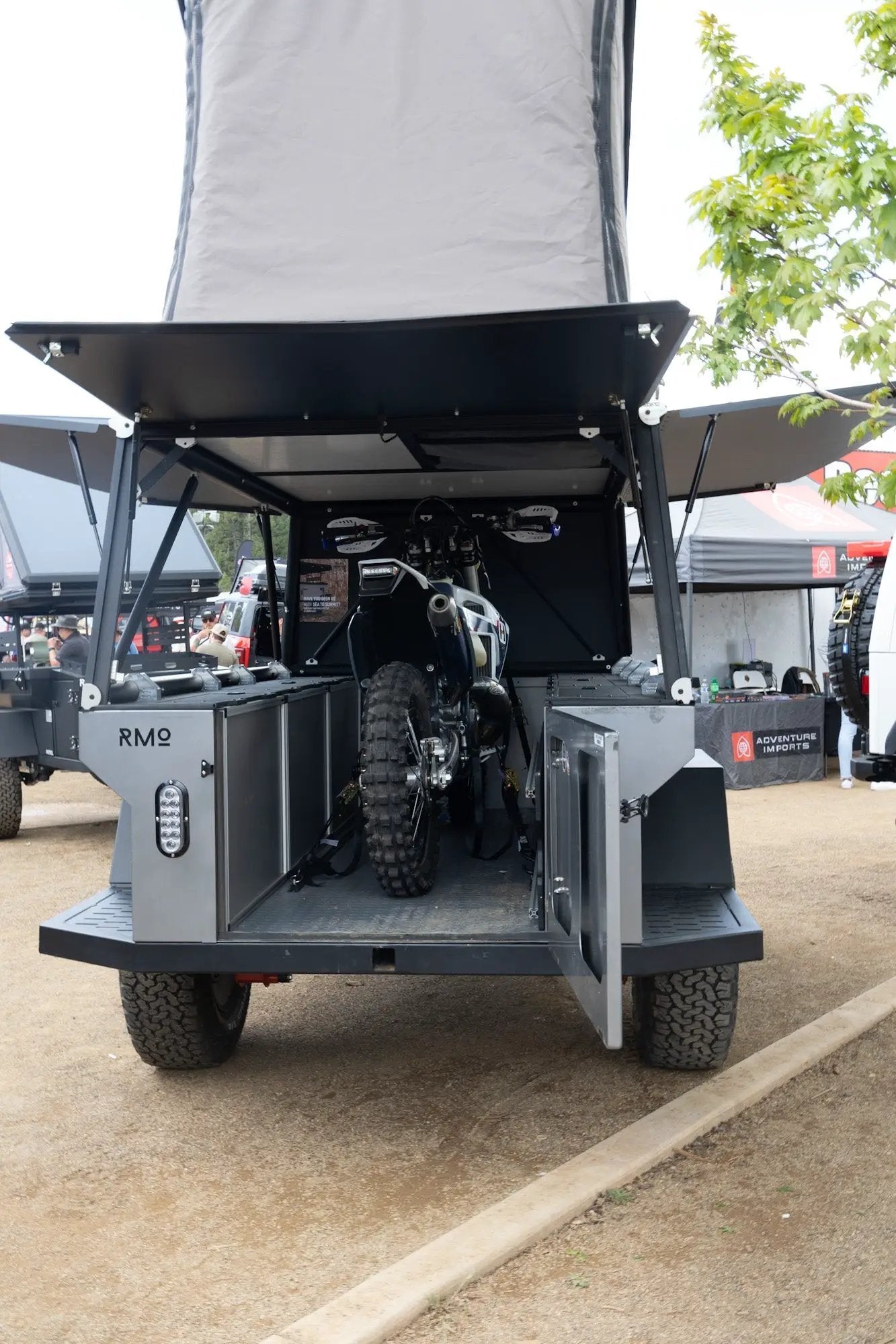 Rustic Mountain Overland Anzac GFC Moto Hauler - Driver Side Utility Module Package by Goose Gear