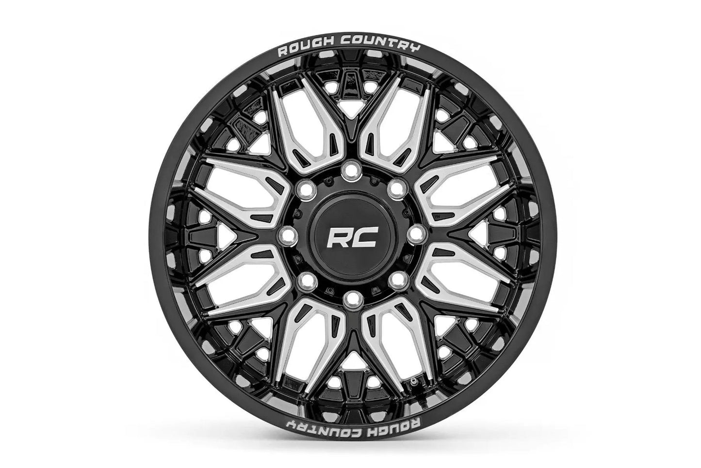 Rough Country 86 Series Wheel | One-Piece | Gloss Black | 20x10 | 8x6.5 | -19mm by Rough Country