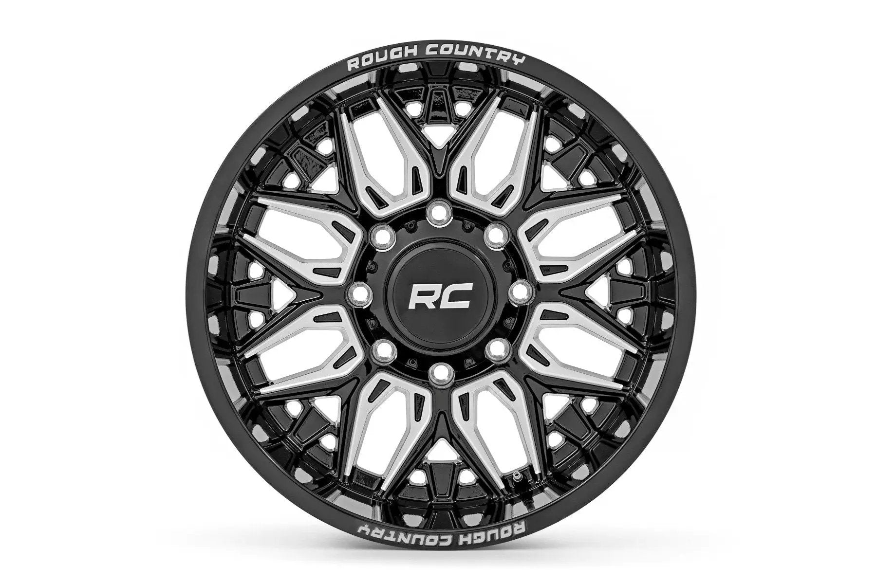 Rough Country 86 Series Wheel | One-Piece | Gloss Black | 20x10 | 8x6.5 | -19mm by Rough Country
