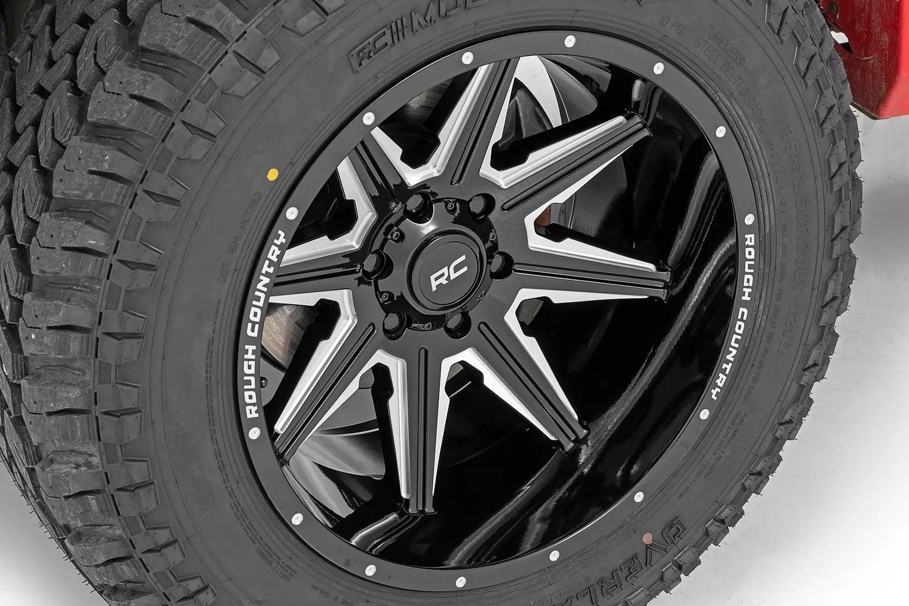 Rough Country 91M Series Wheel | One-Piece | Gloss Black | 20x12 | 8x170 | -44mm by Rough Country