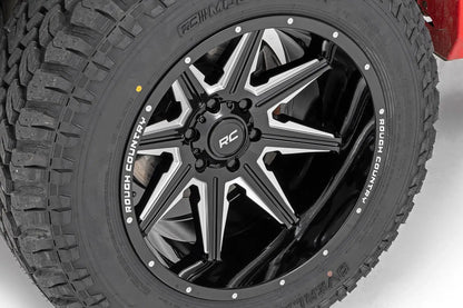 Rough Country 91M Series Wheel | One-Piece | Gloss Black | 20x12 | 8x170 | -44mm by Rough Country