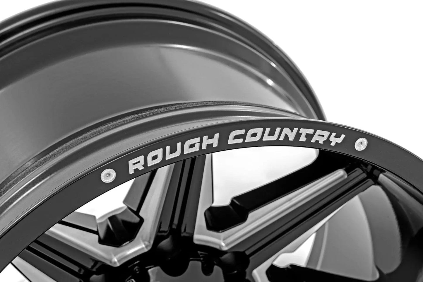 Rough Country 91M Series Wheel | One-Piece | Gloss Black | 20x12 | 8x180 | -44mm by Rough Country