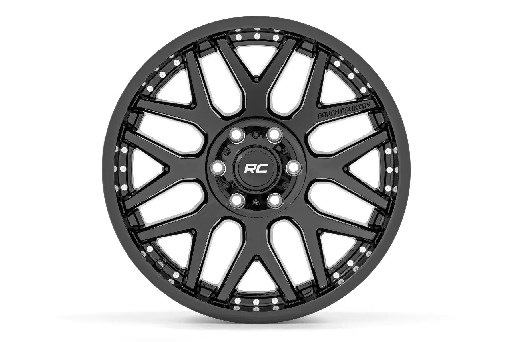 Rough Country 95 Series Wheel | One-Piece | Gloss Black | 20x10 | 6x135 | -19mm by Rough Country