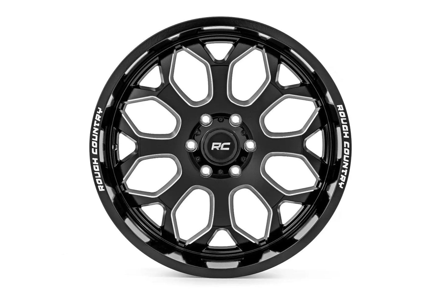 Rough Country 96 Series Wheel | One-Piece | Gloss Black | 20x10 | 8x6.5 | -19mm by Rough Country