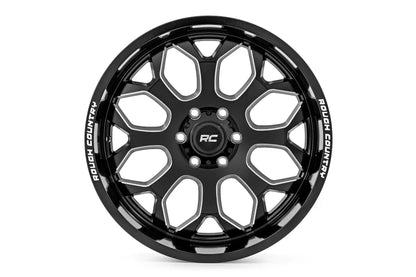 Rough Country 96 Series Wheel | One-Piece | Gloss Black | 20x10 | 8x6.5 | -19mm by Rough Country